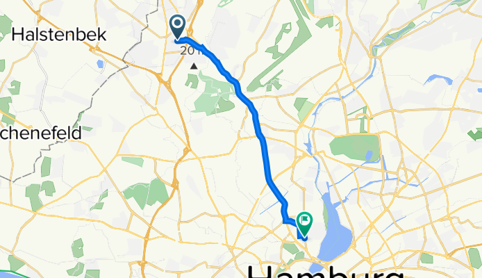 Wählingsallee 27, Hamburg nach Rothenbaumchaussee 34, Hamburg