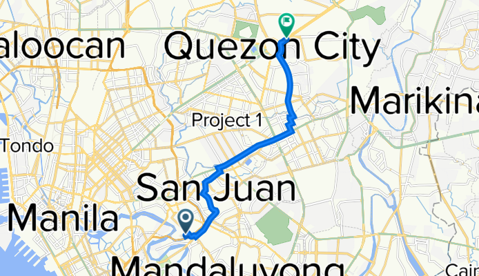 355 Kalinga Street, Manila to Commonwealth Avenue, Quezon City