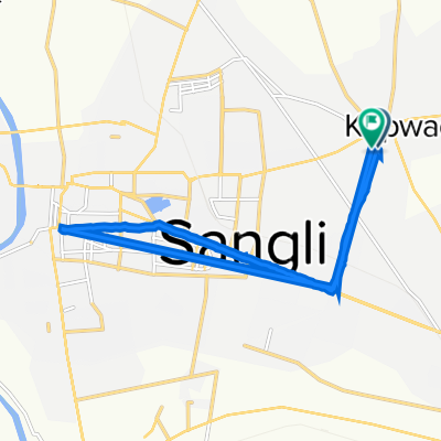 VJ89+C8C, Sangli to VJ88+6FJ, Sangli