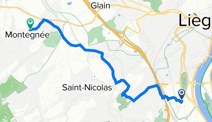 Rue des Guillemins 38, Liège à Rue Trixhay 117, Saint-Nicolas