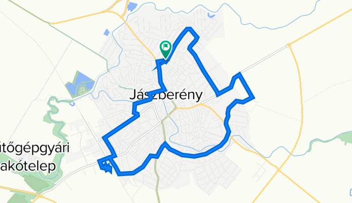 Mező utca 24., Jászberény to Mező utca 24., Jászberény