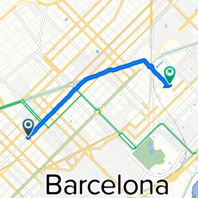 Carrer Balmes, 78, Barcelona a Carrer de Sancho de Àvila, 66, Barcelona