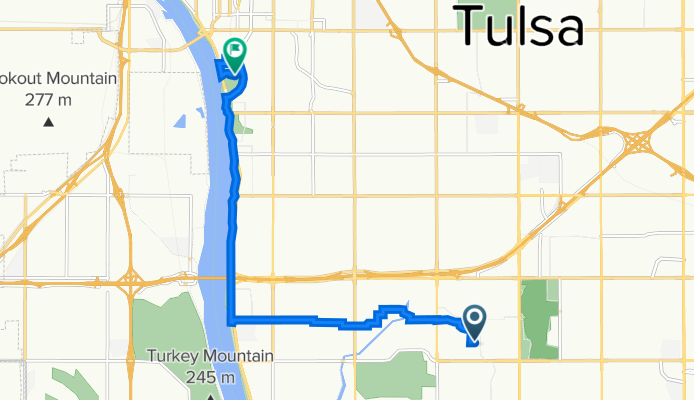 East 59th Street 3916, Tulsa to South John Williams Way 2650, Tulsa