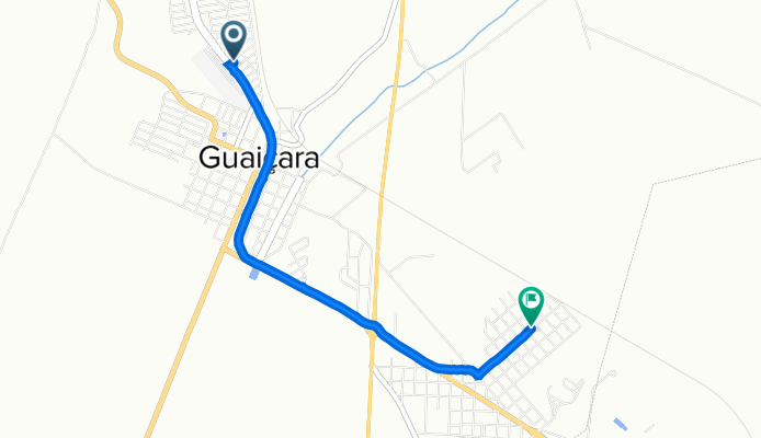 Rua Antônio Cesário, Guaiçara a Avenida José Souto Pereira, Guaiçara