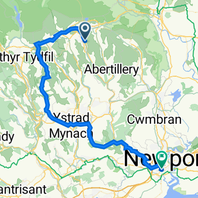 (Train) Ebbw Vale, Dowlais Top, Ystrad Mynach Newport