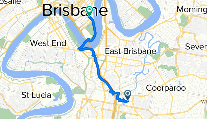 53 Cleveland St, Stones Corner to 60 Edward St, Brisbane