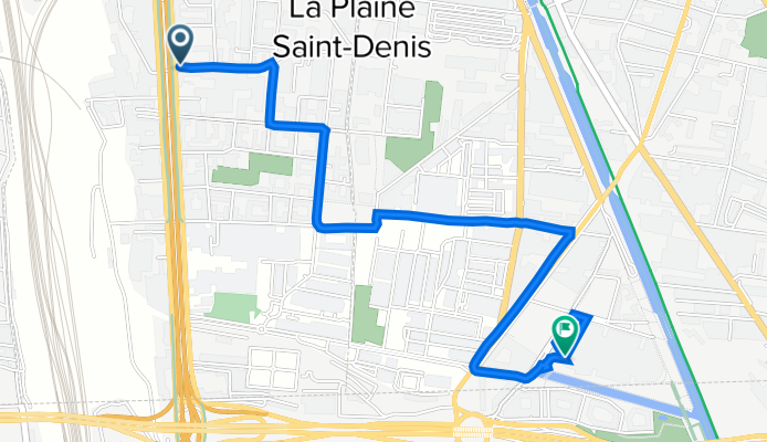 156 Avenue du Président Wilson, Saint-Denis à 31 Rue Madeleine Vionnet, Aubervilliers