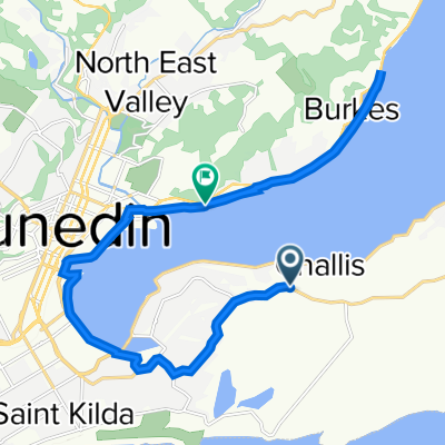 Route to Ravensbourne Lookout, Dunedin