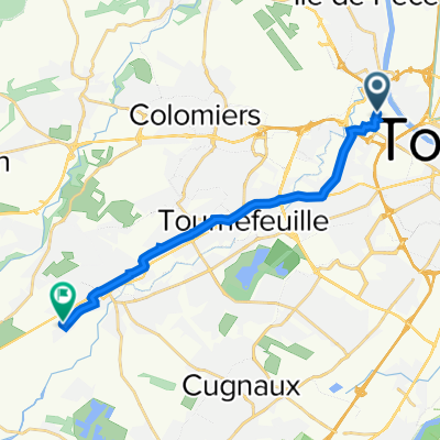 Avenue des Arènes Romaines, Toulouse à 2 bis Rue de Fronton, Plaisance-du-Touch