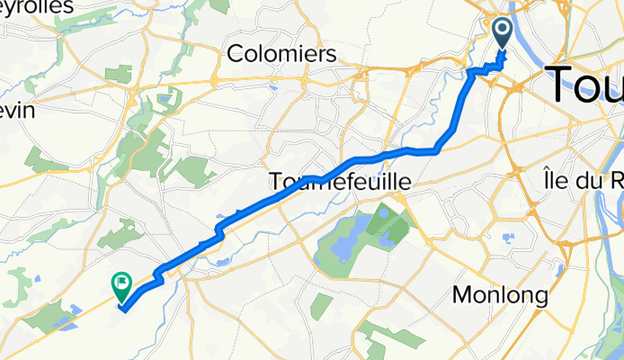 Avenue des Arènes Romaines, Toulouse à 2 bis Rue de Fronton, Plaisance-du-Touch