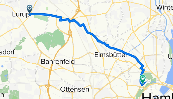 Elbgaustraße 224, Hamburg to Holstenglacis 6, Hamburg