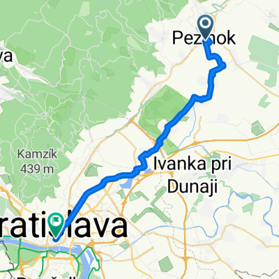 Pezinok - Slovenský Grob - Vajnory - Bratislava