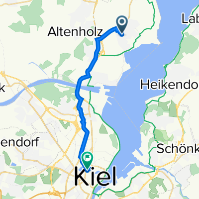 Beethovenweg 53, Kiel nach Wilhelminenstraße 43, Kiel