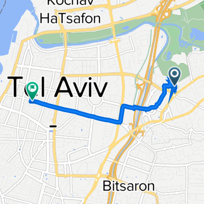 Rehovot Hanahar Street 15, Ramat Gan to Arlosoroff Street 58, Tel Aviv-Yafo