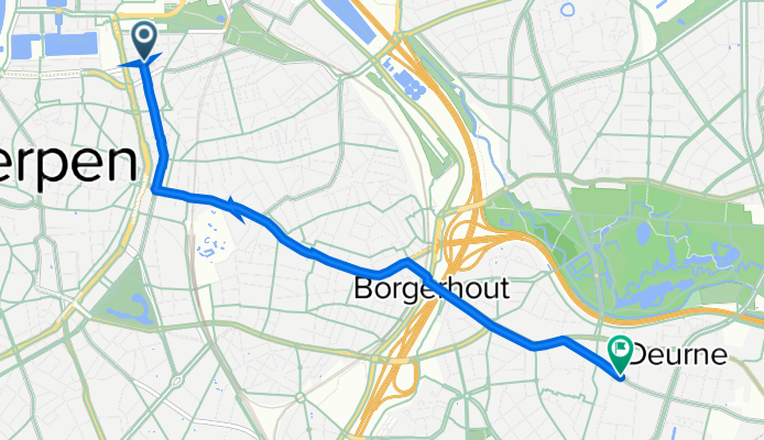 Van Aerdtstraat 29–33, Antwerp to Herentalsebaan 342, Antwerp