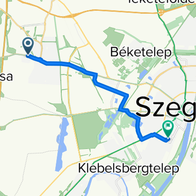Széksósi út 45., Kiskundorozsma to Apáca utca 25., Szeged