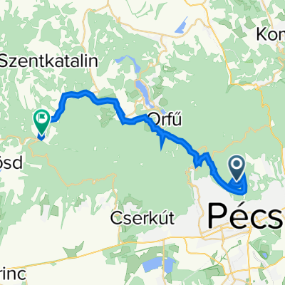 Pécs (Misina) - Abaliget - Hetvenhely