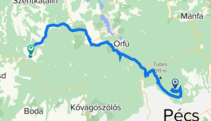Pécs (Misina) - Abaliget - Hetvenhely