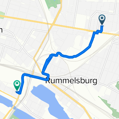 Hubertusstraße 47, Berlin nach Corinthstraße 57, Berlin