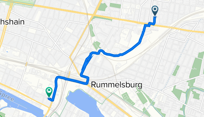 Hubertusstraße 47, Berlin nach Corinthstraße 57, Berlin