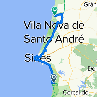 Porto Covo, Porto Covo nach Estrada Praia de Melides 165–179, Melides