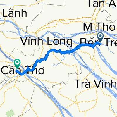 Đường chưa đặt tên, thành phố Bến Tre to Ninh Kiều