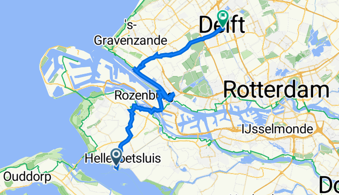 Hellevoetsluis to Delft