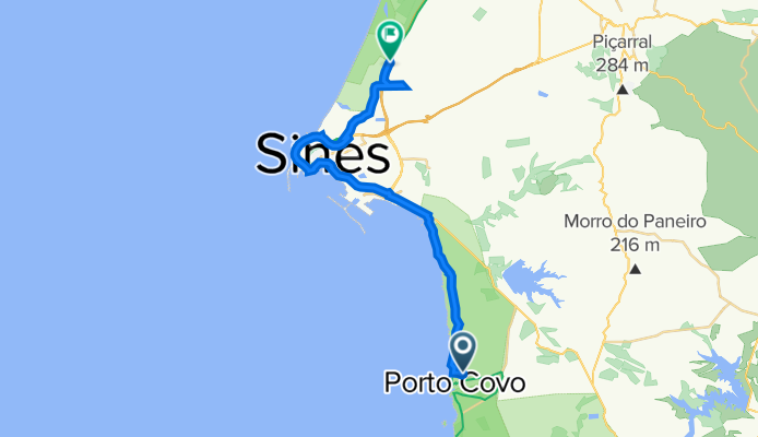 Rua Jacinto Fernandes Bandeira, Porto Covo nach A 26-1, Sines