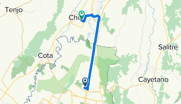 Carrera 54D 187-98, Bogotá to Calle 12 2-81, Chía