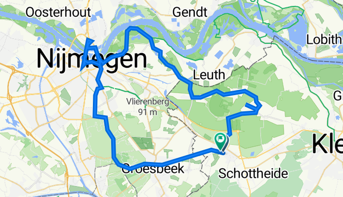 NR867c: Nijmegen, Rheinmarschen und eine einsame Burg