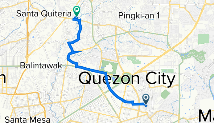 139 Anonas Extension, Quezon City to Magnolia Place Drive, Quezon City