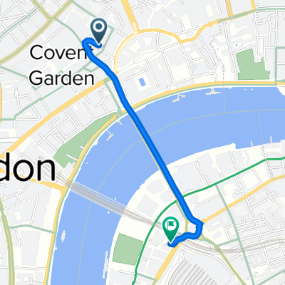 6 Catherine St, London to 1 Casson Sq, London