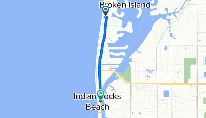 1600 Gulf Blvd, Indian Rocks Beach to 55–61 Gulf Blvd, Indian Rocks Beach