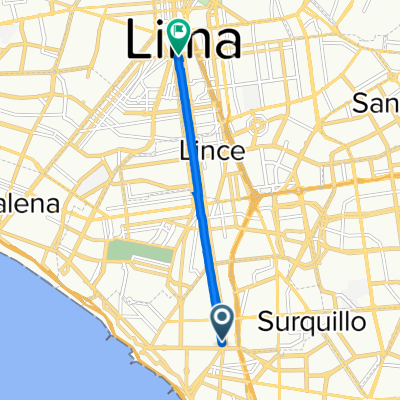 Ruta desde Avenida Arequipa 5225, Miraflores