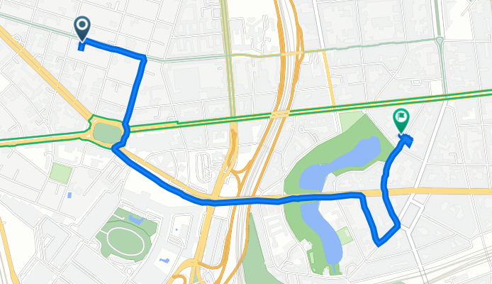 Platanenallee 16A, Berlin to Witzlebenstraße 7, Berlin