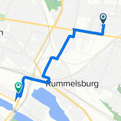 Fanningerstraße 22, Berlin nach Corinthstraße 59, Berlin