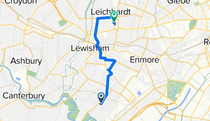 63 Warren Rd, Marrickville to 55–73 Norton St, Leichhardt