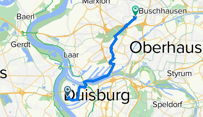 Mevissen Straße 21, Duisburg nach Konrad-Adenauer-Ring 14, Duisburg