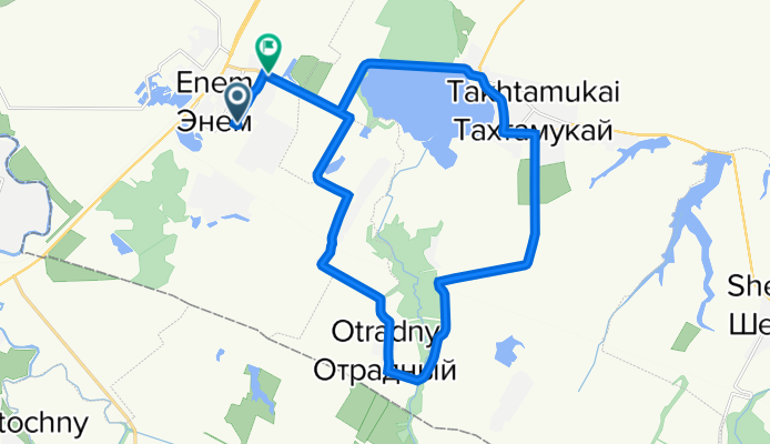 улица Фрунзе, 15/1, Энем до Октябрьская улица, Тахтамукайский район