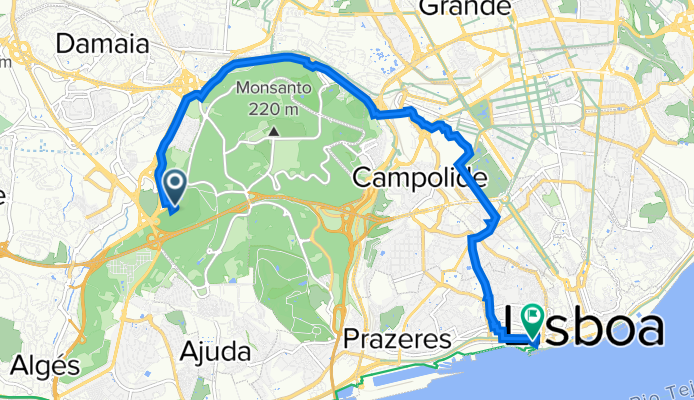 Benfica, Lissabon nach Misericórdia, Lissabon