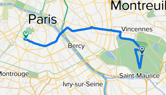 Route de Bourbon, Paris à 132–146 Boulevard du Montparnasse, Paris