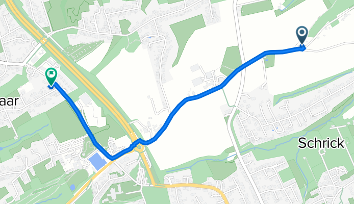 Haarstraße 125, Bochum nach Kemnader Straße 134, Bochum