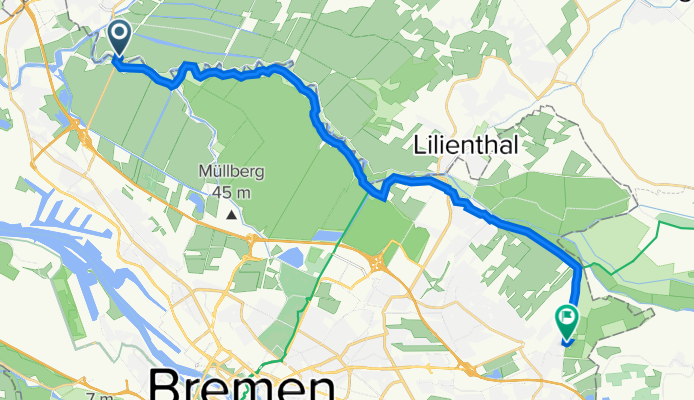 Nordseite 2, Ritterhude nach Am Hodenberger Deich 37, Bremen