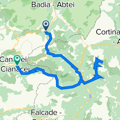 Covara to Caprile; climb Giau; climb Fedaia; Canazei finish