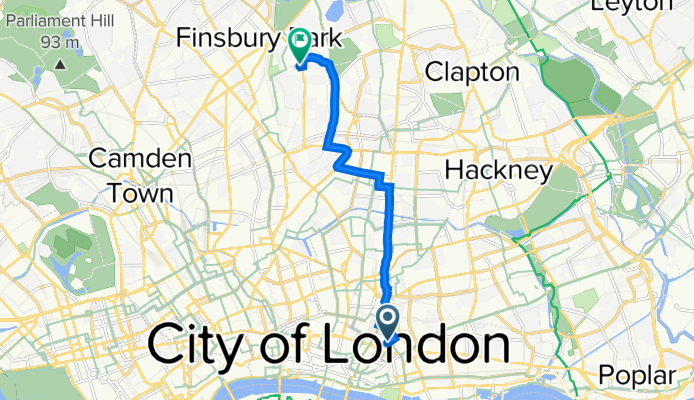 25–73 Harrow Pl, London to Elizabeth House, 2 Hurlock St, London