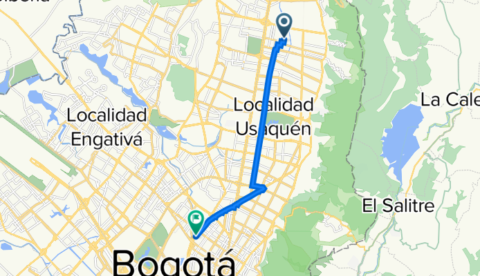 Carrera 16C 164-79, Bogotá a Avenida Carrera 30 71-24, Bogotá