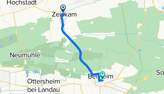 Friedhofstraße 33A, Zeiskam nach Schulstraße 2A, Bellheim