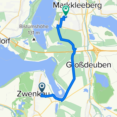 Schillerstraße 19, Zwenkau nach Freiburger Allee 46, Markkleeberg