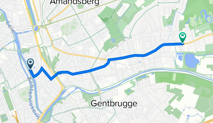 Ferdinand Lousbergskaai 37, Gent naar Dendermondesteenweg 264, Destelbergen