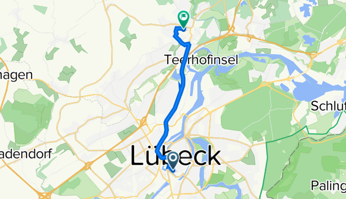Effengrube 12, Lübeck nach Ludwig-Jahn-Straße 5, Bad Schwartau
